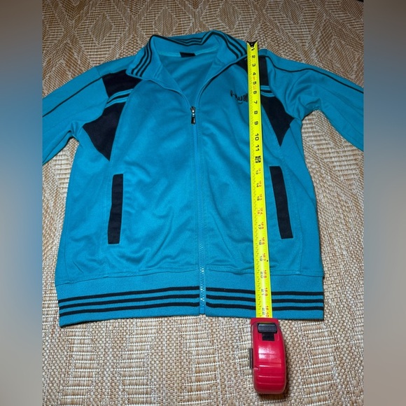 I-Run Collection Blue Activewear Jacket w/ Black Stripes,Zip Up,Size L - Picture 5 of 9